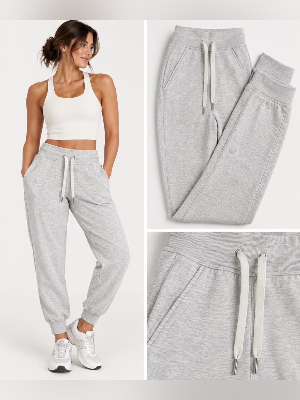 Lululemon Scuba High-Rise French Terry Joggers Heathered Grey Size 2